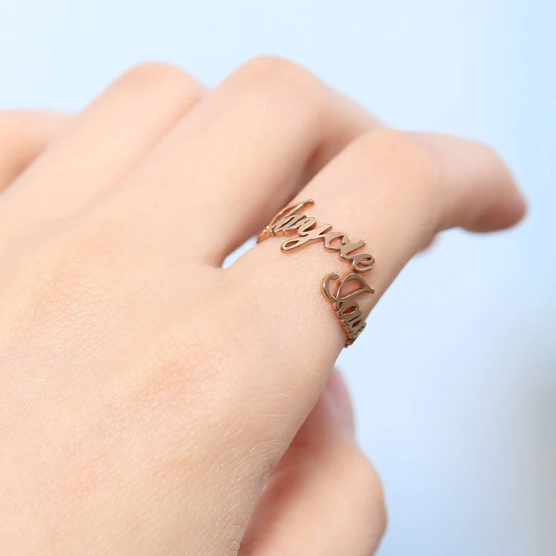 Double Name Ring