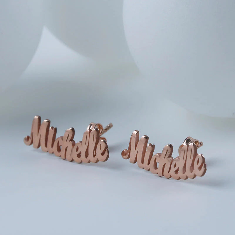 Name Stud Earrings