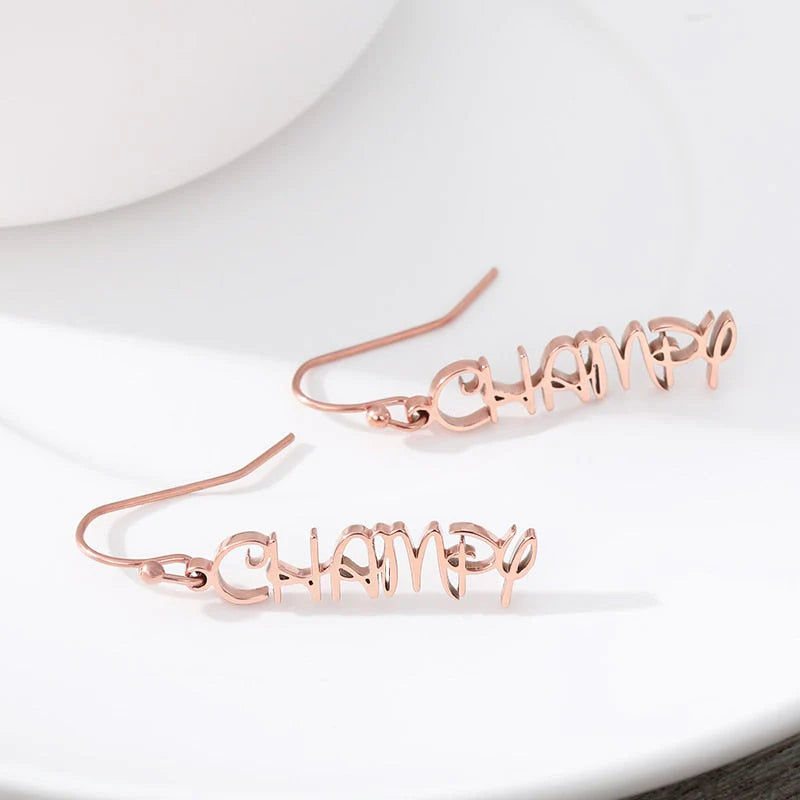 Name Drop Earrings
